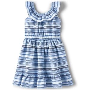 Gymboree Girls Sandy Shores Blue Striped Dress Size 12 NEW with Tags